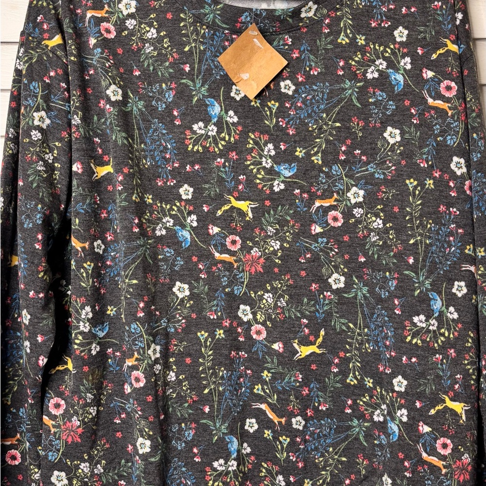 Lily White Multicolor Floral Long Sleeve Top